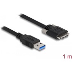 Delock Kábel USB 3.0 A-Típusú dugó - Micro-B Típusú dugó csavarokkal ellátott 1 m