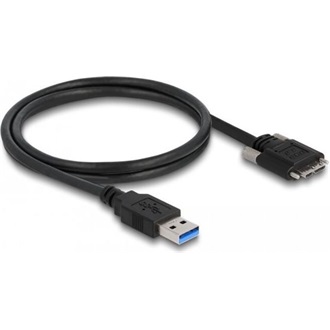 Delock Kábel USB 3.0 A-Típusú dugó - Micro-B Típusú dugó csavarokkal ellátott 1 m