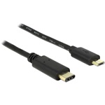 Delock USB-C -> USB-B 2.0 micro M/M adatkábel 2m fekete