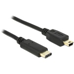 Delock USB-C -> USB-B 2.0 mini M/M adatkábel 2m fekete