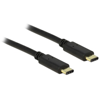 Delock USB-C - USB-C M/M adatkábel 2m fekete 3A