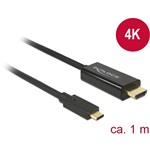 Delock USB-C -> HDMI video kábel 1m fekete