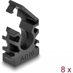 Delock Kábel borító tartó záróklippel 10 mm 8 db. fekete
