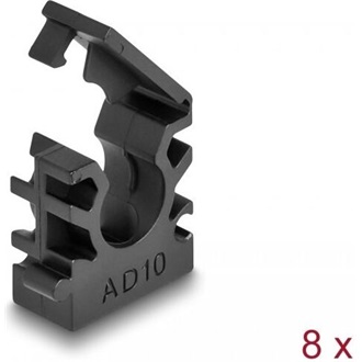 Delock Kábel borító tartó záróklippel 10 mm 8 db. fekete