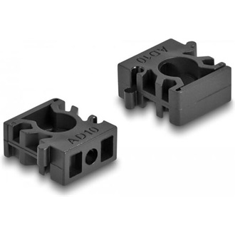 Delock Kábel borító tartó záróklippel 10 mm 8 db. fekete