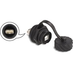 Delock USB-A 2.0 -> USB-B 2.0 F/F adapter fekete IP68 