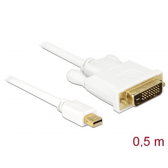 Delock Mini- DisplayPort -> DVI-D M/M video jelkábel 0.5m fehér