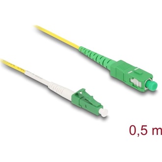 Delock Kábel, optikai szálas LC-APC > SC-APC Simplex egyszeres OS2, 0,5 m