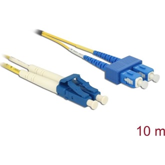 Delock Kábel, optikai szálas LC Duplex > SC Duplex egyszeres OS2, 10 m