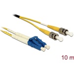 Delock Kábel, optikai szálas LC Duplex > ST Duplex egyszeres OS2, 10 m