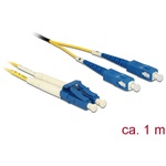 Delock LC Duplex -> SC Duplex M/M adatkábel 1m sárga Singlemode OS2