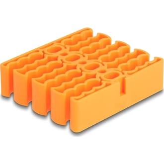 Delock Kábel rendező 24 kábelbemenettel narancssárga