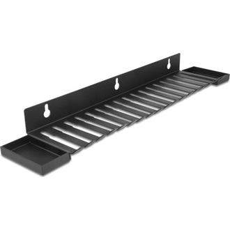 Delock Kábel tartó 401 x 71 mm falra szerelhető két tároló egységgel fekete színű