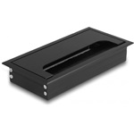 Delock Kábel tömítő/rendező asztalba szerelt változathoz kefével 160 x 80 x 28 mm méretű, fekete