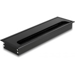 Delock Kábel tömítő/rendező asztalba szerelt változathoz kefével 280 x 80 x 28 mm méretű, fekete