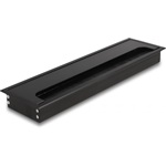 Delock Kábel tömítő/rendező asztalba szerelt változathoz kefével 300 x 80 x 28 mm méretű, fekete