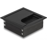 Delock Kábel tömítő/rendező asztalba szerelt változathoz kefével 80 x 80 x 28 mm méretű, fekete