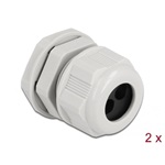 Delock Kábel tömszelence PG16 kerek kábelekhez, két kábel bemenettel 2 db. Szürke