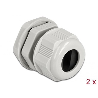 Delock Kábel tömszelence PG16 két kábelbemenettel 2 db. Szürke