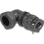 Delock Kábel tömszelence PG21 90  hajlított feszültség mentesítős és hajlítás védelemmel ellátott fekete