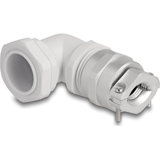 Delock Kábel tömszelence PG21 90  hajlított feszültség mentesítős és hajlítás védelemmel ellátott szürke