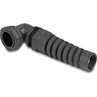 Delock Kábel tömszelence PG21 90  hajlított feszültség mentesítős fekete