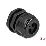 Delock Kábel tömszelence PG21 kerek kábelekhez, három kábel bemenettel 2 db. Fekete