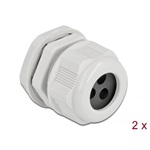 Delock Kábel tömszelence PG21 kerek kábelekhez, három kábel bemenettel 2 db. Szürke