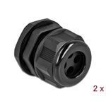 Delock Kábel tömszelence PG21 kerek kábelekhez, négy kábel bemenettel 2 db. Fekete