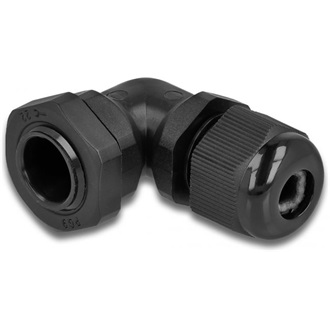 Delock Kábel tömszelence PG9 90° hajlított fekete