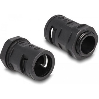 Delock Kábel védő borítás 2 m x 18,5 mm PG13,5 vezeték csatlakozós készlet fekete