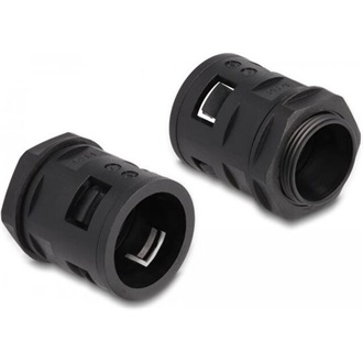 Delock Kábel védő borítás 2 m x 28,5 mm PG21 vezeték csatlakozós készlet fekete
