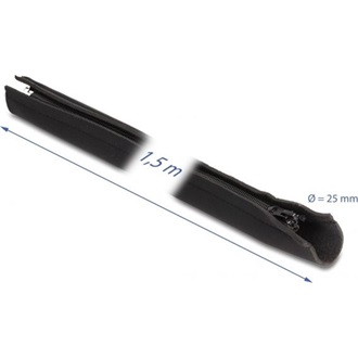 Delock Kábelbújtató neoprén hajlékony zipzárral 1,5 m x 100 mm fekete színű