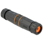 Delock RJ45 CAT6A STP -> RJ45 CAT6A STP F/F toldó fekete IP68