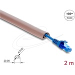 Delock Kábelcsatorna, PVC, hajlékony, 20 x 10 mm   2 m hosszú, barna