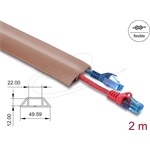 Delock Kábelcsatorna, PVC, hajlékony, 50 x 14 mm   2 m hosszú, barna