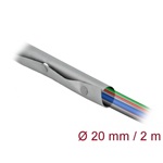 Delock Kábelkarmantyú patent szorítóval 2 m x 20 mm szürke / fekete