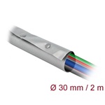 Delock Kábelkarmantyú patent szorítóval 2 m x 30 mm szürke / fekete