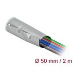 Delock Kábelkarmantyú patent szorítóval 2 m x 50 mm szürke / fekete
