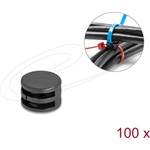 Delock Kábelkötegelő rögzítő csatolója átmérő 12 x magasság 8 mm 90 -ban csavarható fekete 100 db.