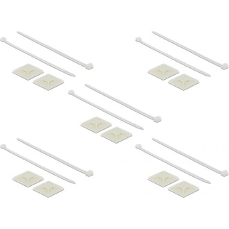 Delock Kábelkötegelő talp 40 x 40 mm, kábelkötegelővel, melynek hossza 250 mm x szélessége 7,2 mm fe