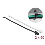 Delock Kábelkötegelő vékony lemez alappal hossza 200 mm szélessége 4,8 mm, 100 db.