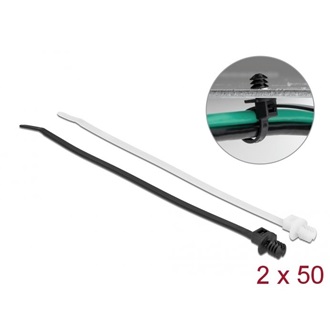 Delock Kábelkötegelő vékony lemez alappal hossza 200 mm szélessége 4,8 mm, 100 db.