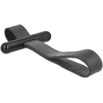 Delock Kábelkötés fekete gumi hurokkal