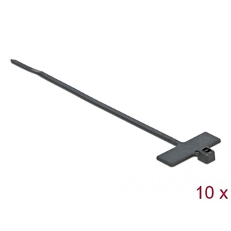 Delock kábelkötöző címkével kábelkötegelő fekete 10db