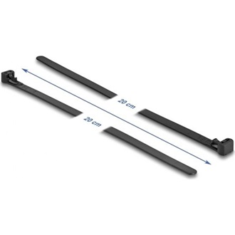 Delock Kábelösszekötő újrahasznosítható hőálló hossza 150 mm, szélessége 7,5 mm, 100 db. Fekete