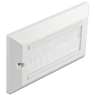 Delock Kábelrendező keret fehér fésűsávokkal 146 x 86 mm