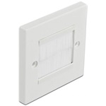 Delock Kábelrendező keret fehér fésűsávokkal 86 x 86 mm