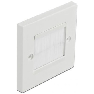 Delock Kábelrendező keret fehér fésűsávokkal 86 x 86 mm