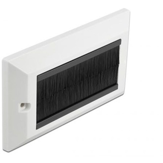 Delock Kábelrendező keret fekete fésűsávokkal 146 x 86 mm